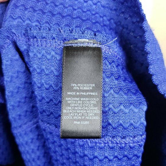 SOLDExpress Blue Pleated A Line Skirt Poly/Rubber - Picture 4 of 5